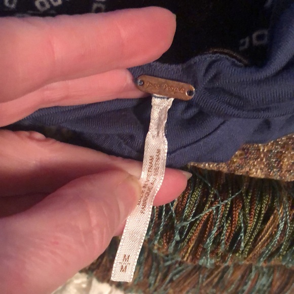 Beautiful FREE PEOPLE Velvet Dress 👗 Size Medium - Picture 12 of 15